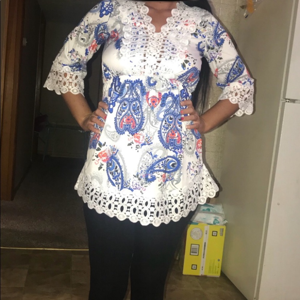 Super light & airy very pretty tunic/blouse/dress - Picture 4 of 6